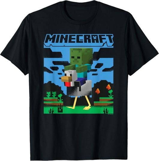 Discover Minecraft Chicken Jockey Day Walk Poster T-Shirt