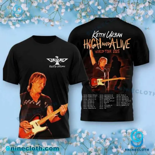 Discover Keith Urban High And Alive World Tour 2025 Dates Shirt
