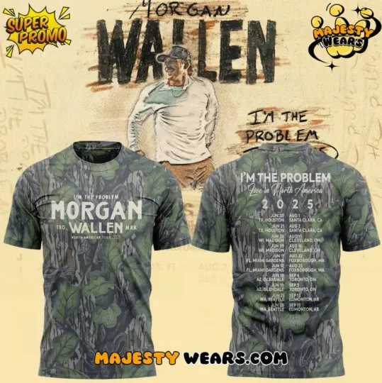 Houston Texans Wallen Western I Am The Problem Tour Camo 3D T-Shirt