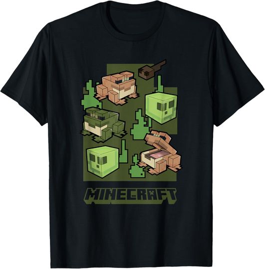 Minecraft Wild Frogs And Slimes Hanging Around In Swamp T-Shirt