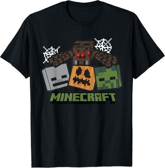 Discover Minecraft Mob Squad Halloween Faces T-Shirt, Gift For Fans, Christmas Gift