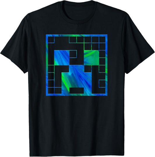 Discover Minecraft Creeper Tie Dye Big Face T-Shirt, Gift For Fans, Christmas Gift