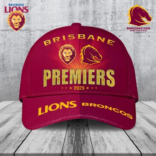 Discover Brisbane Broncos x Brisbane Lions Premiers 2025 Classic Cap