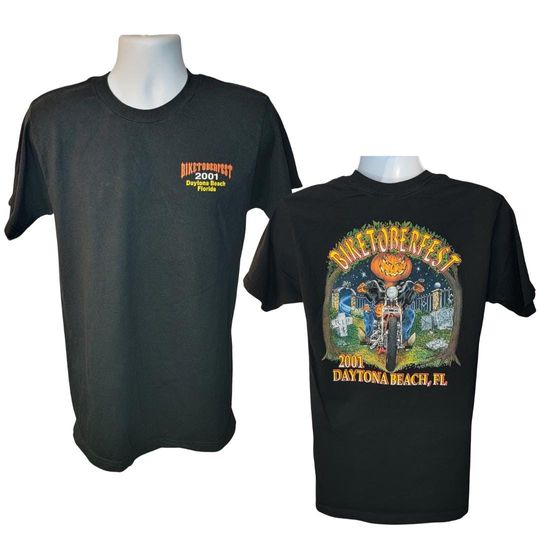 Vintage Biketoberfest T-Shirt 2001 Daytona Beach Haarleyy Davidson Men’s Medium