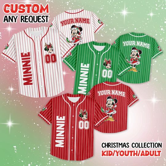 Discover Mickey And Friends Xmas Jersey, Mickey And Friends Christmas Baseball Jersey, Disney Xmas Kids Youth Adult Outfit, Disney Xmas Trip Jersey