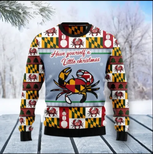Discover Maryland Symbols Ugly Christmas Sweater