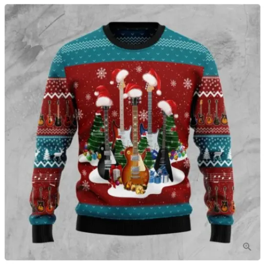 Discover Guitar Christmas Ugly Christmas Sweater