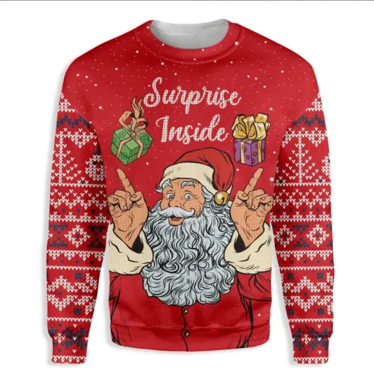 Discover Dirty Santa Surprise Inside Ugly Christmas Sweater, Perfect Holiday Gift