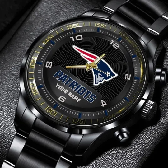 Discover The New England Patriots Black Stainless Steel Watch