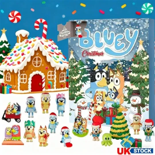 Christmas Advent Calendar 2025 BlueyDad 24 Days Countdown Kids Gift Xmas Surprise