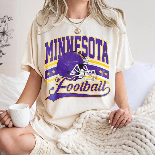 Discover Vintage Minnesota Football T-Shirt, Football Fan Gift, Gifts for Game Day