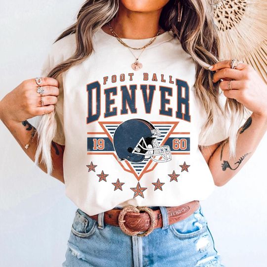 Discover Denver Broncos Football T-Shirt, Football Fan Gift, Gifts for Game Day