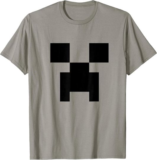 Minecraft Minimalist Big Creeper Face Pixel T-Shirt, Gift For Fans, Christmas Gift
