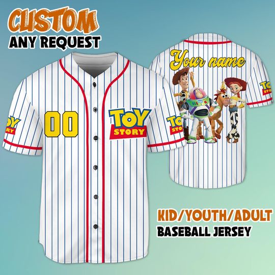 Discover Custom Toy Story Baseball Jersey, Disney Toy Story Baseball Jersey, Disney Baseball Team Outfit, Toy Story Jersey Gift