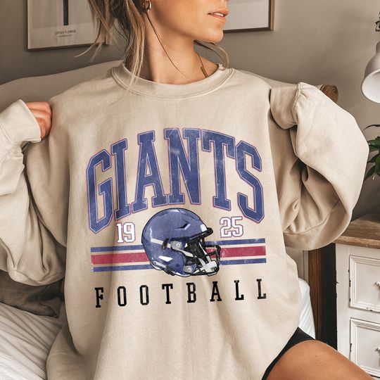 Discover Vintage New York Giant Football Team Sweatshirt, Game Day Sweatshirt, Gift For Football Fans