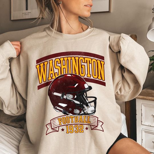 Discover Vintage Washington Commander Football Team Sweatshirt, Game Day Sweatshirt, Gift For Football Fans