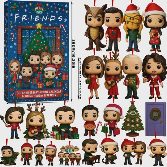 Friends TV Show 31st Anniversary Advent Calendar 2025, 24 Holiday Surprises Funko Figurines, Nostalgic Gift for Friends Fan