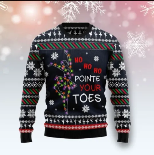 Discover Ballet Pointe Ugly Christmas Sweater