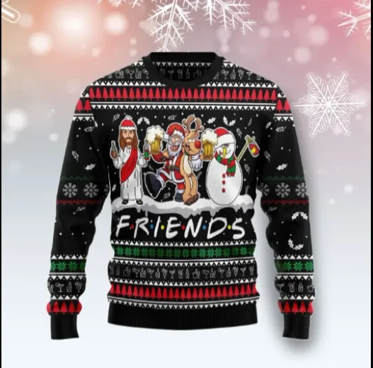 Discover Santa Claus Jesus Friend of Ugly Christmas Sweater