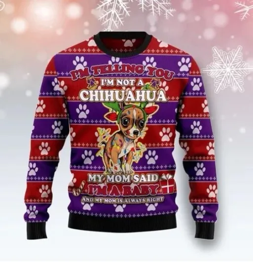 Discover Chihuahua Baby Christmas Ugly Christmas Sweater Gift For Christmas