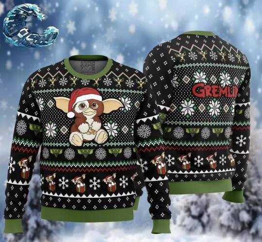 A Christmas Present Gremlins 2024 Best Ugly Christmas Sweater 3D