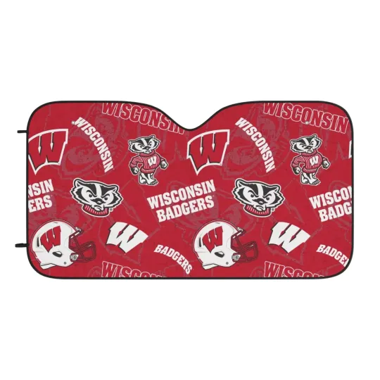 Discover University of Wisconsins Badge Car Sun Shades