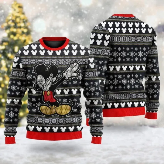 Discover Funny Mouse Ugly Christmas Sweater Animated Mouse Dabbing Xmas