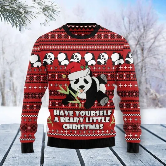 Discover Panda Ugly Christmas Sweater, Perfect Holiday Gift