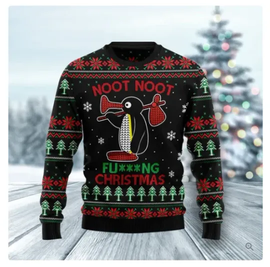 Discover Penguin Tree Ugly Christmas Sweater