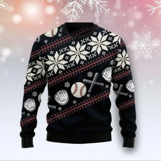 Discover Baseball Ugly Christmas Sweater