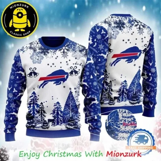Discover Buffalo Bills Logo Football Team football Special Xmas Tree 2025 Ugly Sweater