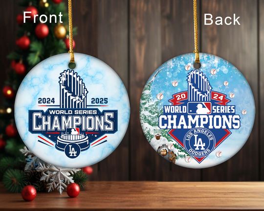 Los Angeles Dodgers 2025 Ceramic Ornament, Baseball Christmas Decor, Gift for Dodgers Fans