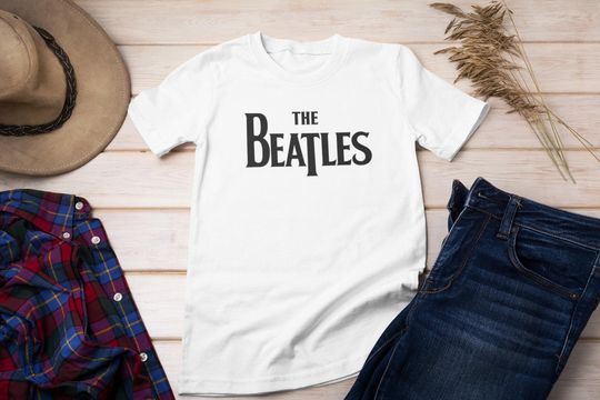 Discover The Beatles Logo T-Shirt, Vintage 90s Music Band Tee, Rock Band The Beatles Tee