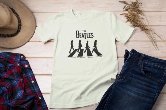 The Beatles Abbey Road T-Shirt, Vintage Beatles Band Music Tee, 90s Style Rock Band T-Shirt