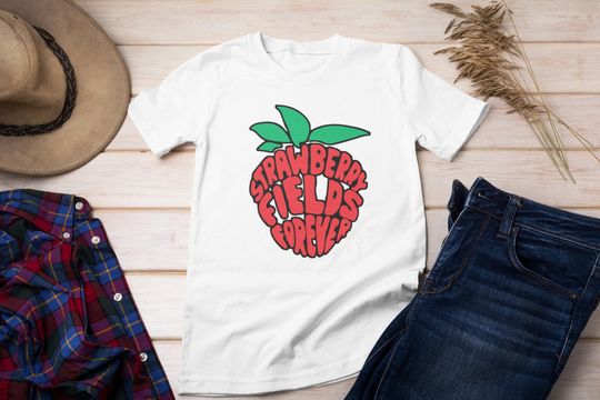 Discover Beatles Strawberry Fields Forever T-Shirt Retro Music Tee