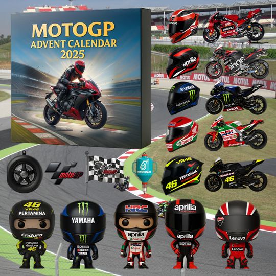 Discover 2025 Moto Advent Calendar, Motocross 2D Flat Calendar, 24 Mini Bike Models Box, Collector Motorbike Gift, Limited Christmas Edition