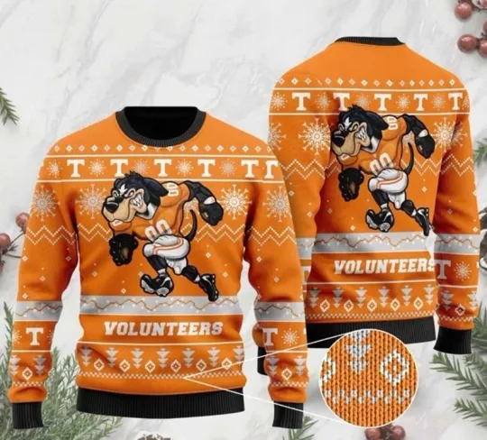 Discover Tennessee Volunteers Vols Lets Go Rocky Team Football Christmas Ugly Sweater