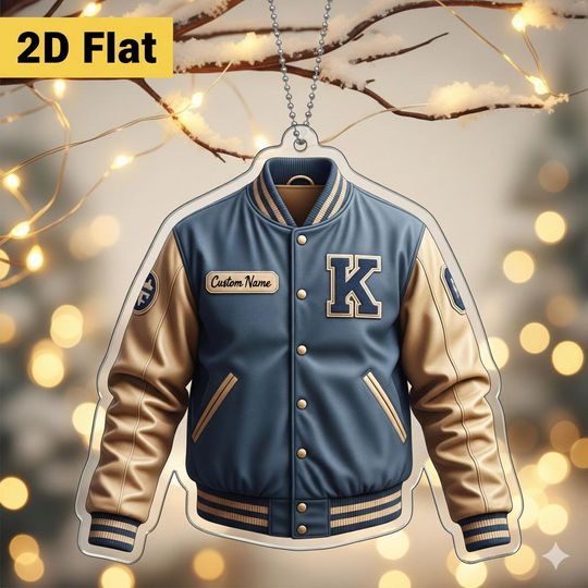 Discover Personalized Kentucky Wildcats Ornament: Custom Name Varsity Jacket, Basketball Gift