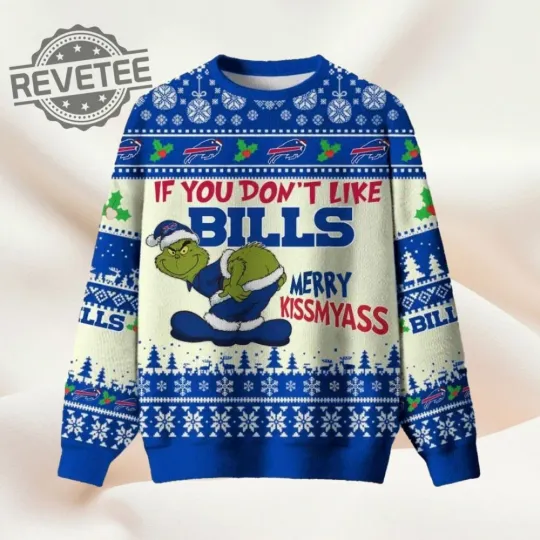 Discover Buffalo funny character If You Dont Like Bills Merry Kissmyass Ugly Christmas Sweater