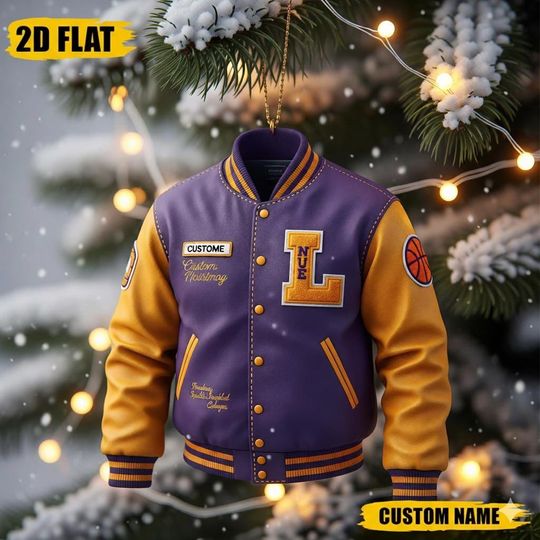 Discover Personalized Varsity Jacket Christmas Ornament: Custom Sports Gift