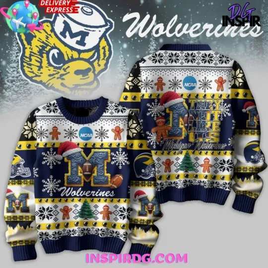 Michigan Wolverines They Not Like Us Football Team Christmas Ugly Sweater