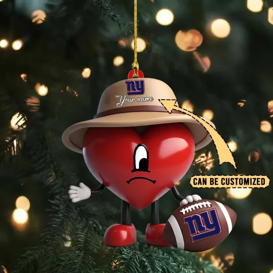 Discover Personalized New York Football Team Giants Christmas Ornament Holiday Gift Decor