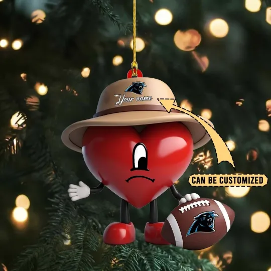 Discover Personalized Carolina Football Team Panthers Christmas Ornament Holiday Gift