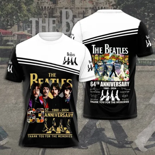 The Beatles 65 Years 1960-2025 3D T-Shirt