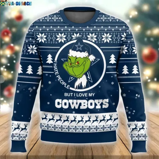 Discover Dallas funny character I Love My Cowboys Football Team Christmas Ugly Sweater
