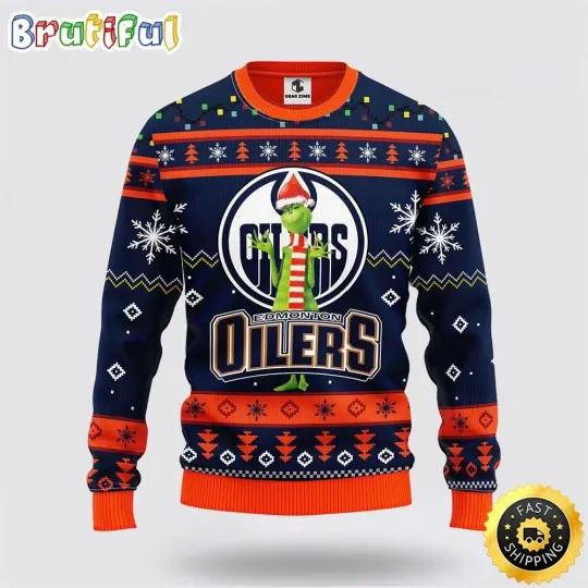 Discover funny character Stole Edmonton Oilers Hockey Ugly Christmas Sweater