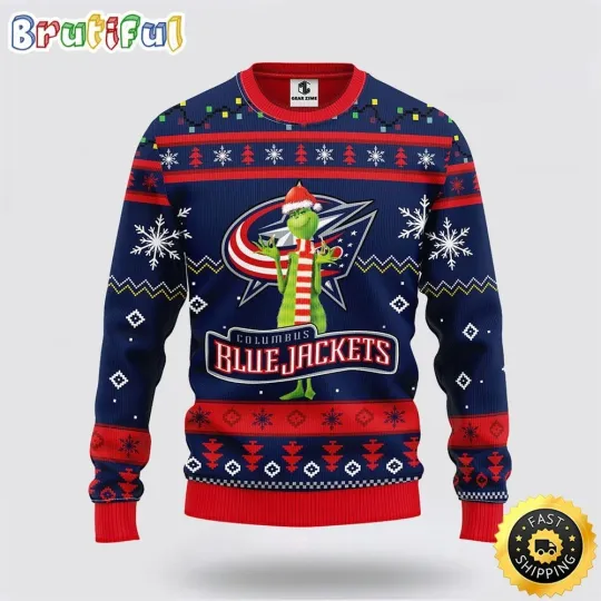 Discover funny character Stole Columbus Blue Jackets Hockey Ugly Christmas Sweater