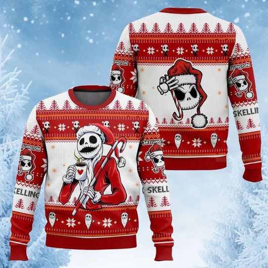 Discover Jack Skellington & Sally Christmas Sweater, Nightmare Before Christmas Couple