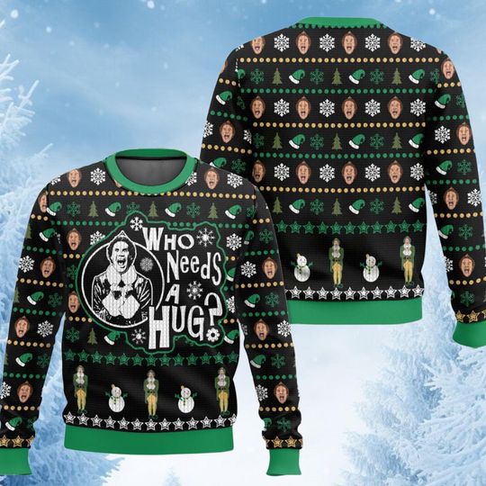 Discover Elf Buddy Christmas Ugly Sweater, Santa I Know Him Sweatshirt, Elf Movie Holiday Sweater