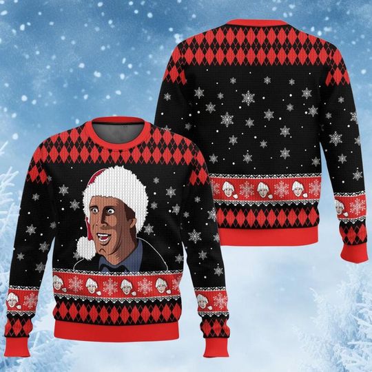 Discover Christmas Clark Griswold Ugly Sweater with Cousin Eddie